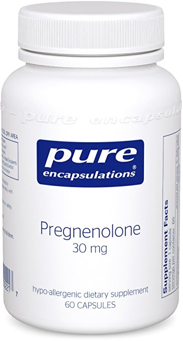 Sentence with replaced product name: Pure Encapsulations - Pregnenolone 30 mg supplement, 60 capsules.