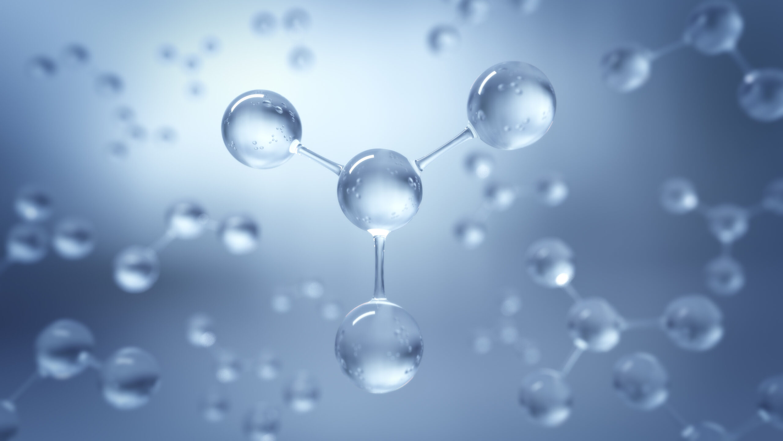 3d Rendering Molecular Structure,Ozone,Hydrogen and oxygen,Selec