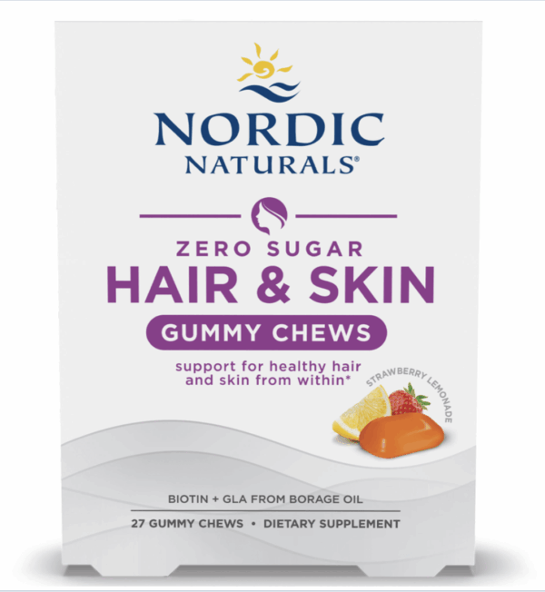 Zero Sugar Hair & Skin Gummy Chews Nordic Naturals