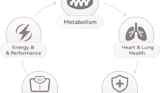 Metabolic testing and longevity graphic used for advanced metabolic assessment services.